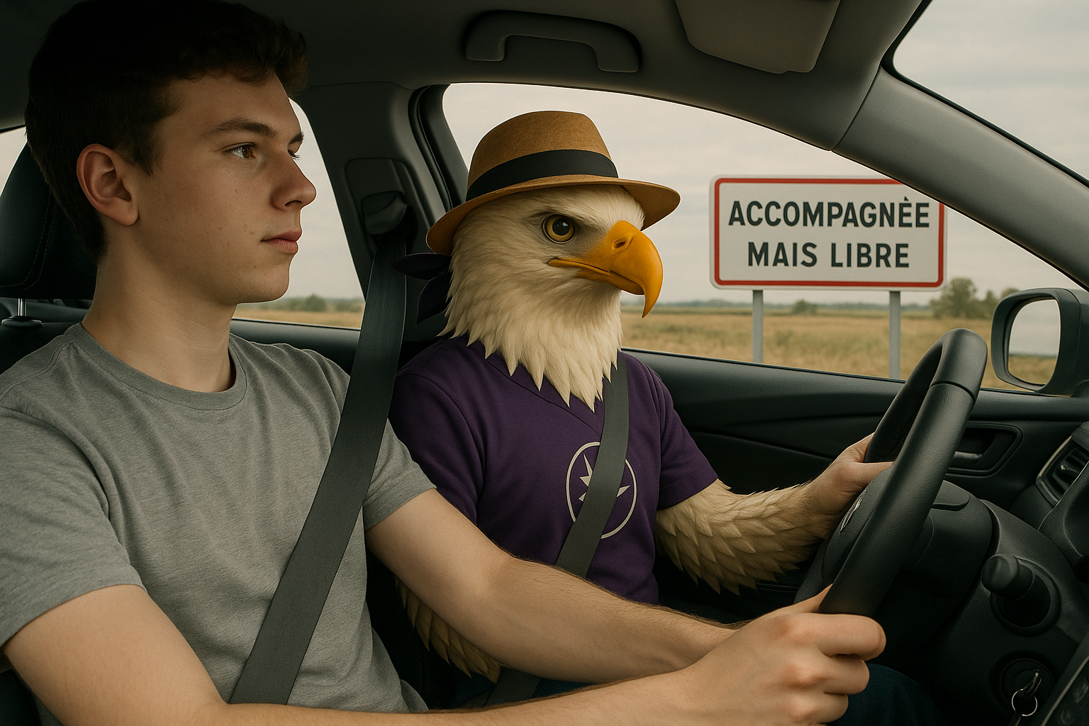 Élève en voiture